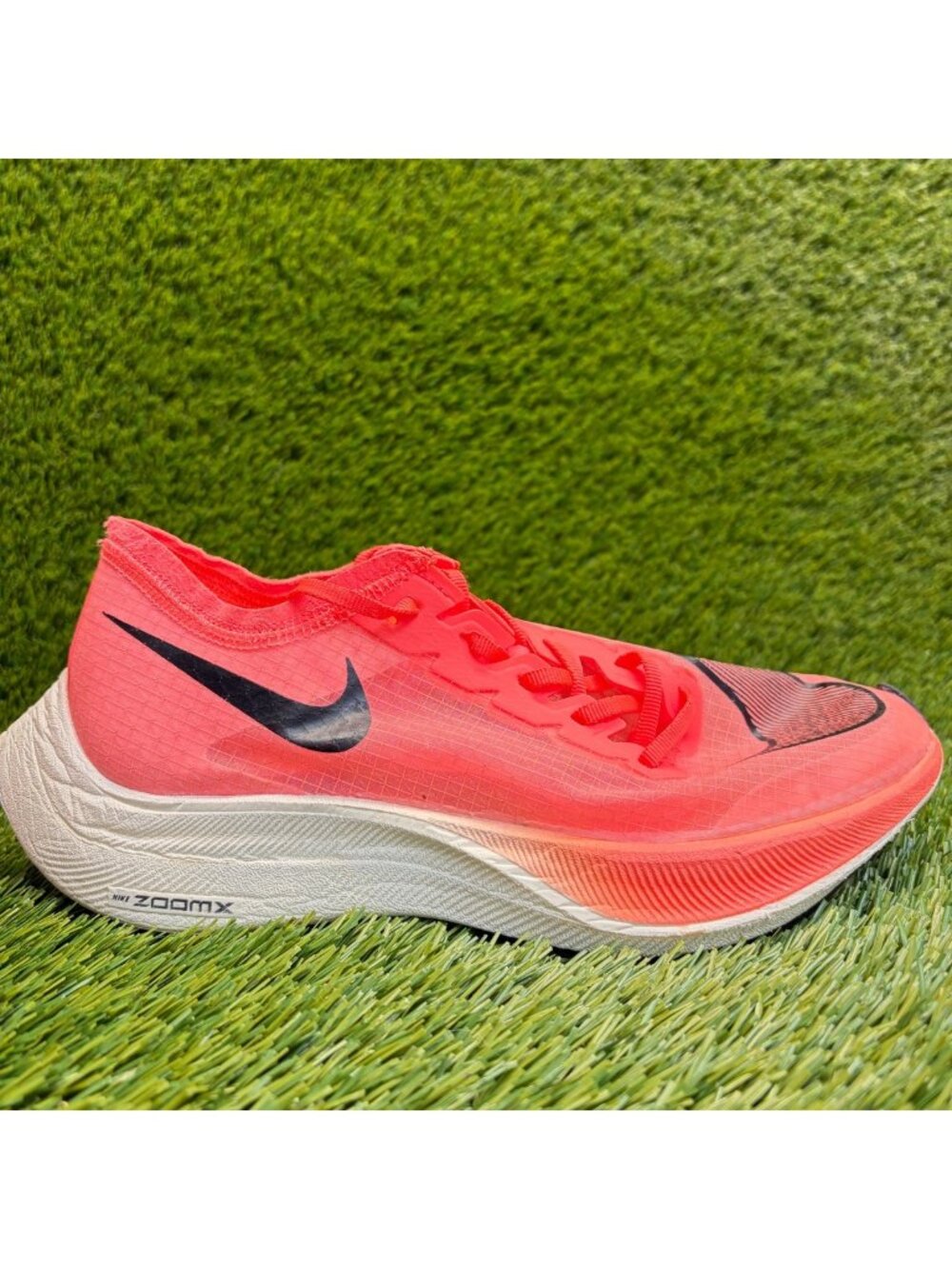 Nike ZoomX Vaporfly Next% Bright Mango Mens Size 7 Road Running Shoes Sneakers
